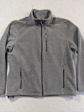 L.L. Bean Polartec Fleece Sweater Men's Large Regular Gray Zip